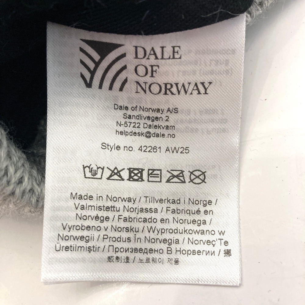 Dale of Norway Cortina 1956 Hat Norwegian Wool Lined Gray Cream One Size Beanie - Picture 6 of 8